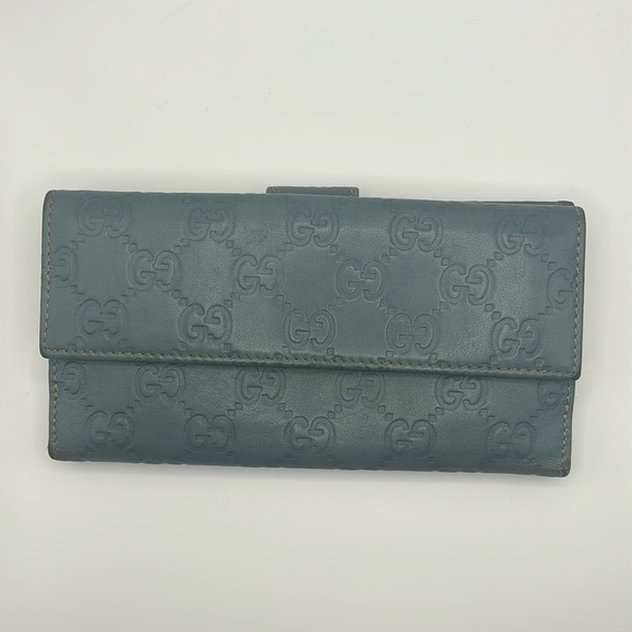 Gucci Handbags - GUCCI BLUE WALLET